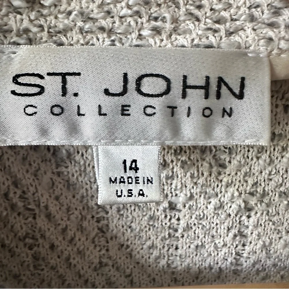 St John Collection Knitted Jacket Cream Size 14 Wool - Picture 4 of 8